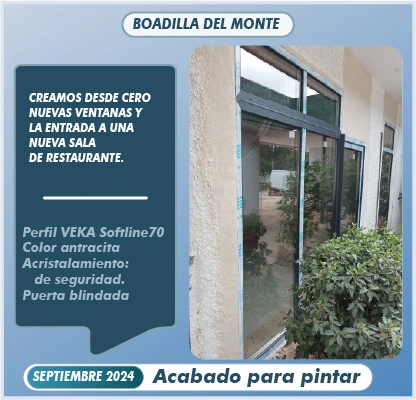 Ventanas de seguridad para un restaurante