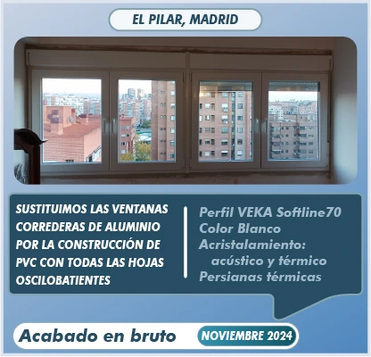 Cerramiento con todas las hojas oscilobatientes