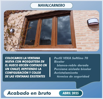 La ventana bicolor con mosquitera enrollable