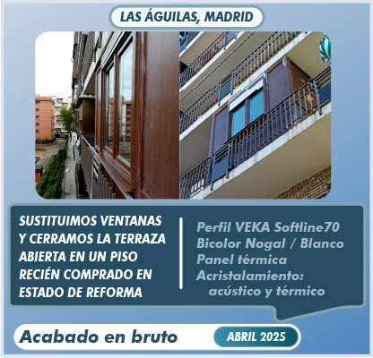 El cerramiento de terraza con paneles térmicos.
